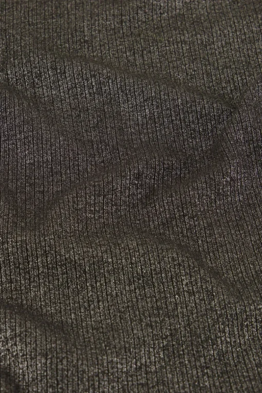 Zwarte Metallic Flared Broek