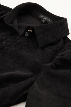 Zwarte Midi Jurk Met Ribstructuur