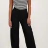 Zwarte Pantalon Met Structuur