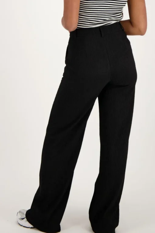 Zwarte Pantalon Met Structuur