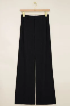 Zwarte Pantalon Met Structuur