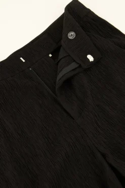 Zwarte Pantalon Met Structuur