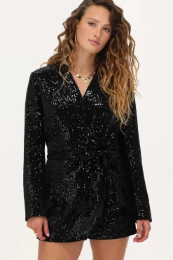 Zwarte Playsuit Met Pailletten