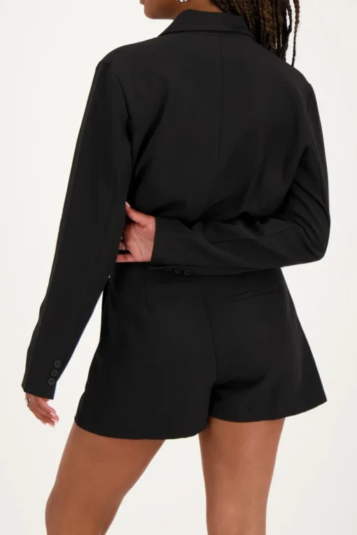 Zwarte Playsuit Met V-hals
