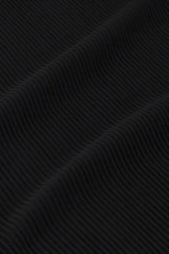 Zwarte Plissé Broek Met Elastiek