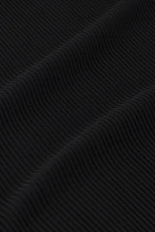 Zwarte Plissé Broek Met Elastiek
