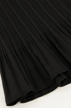 Zwarte Plissé Mini Rok