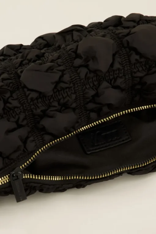 Zwarte Puffer Crossbody Tas