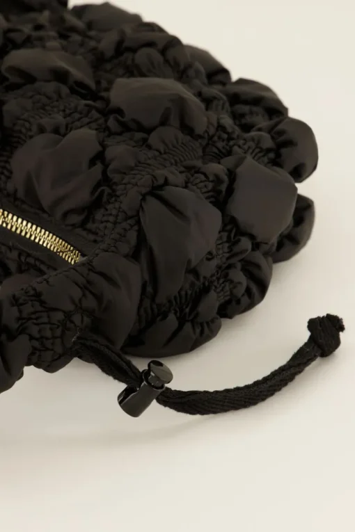 Zwarte Puffer Crossbody Tas