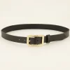 Zwarte Riem Met Gouden Chique Gesp