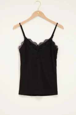 Zwarte Top Met Kant