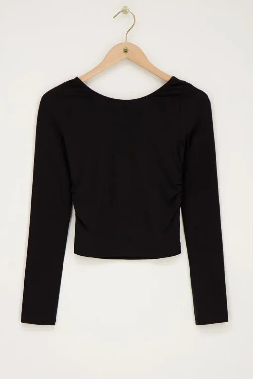 Zwarte Top Met Lage Rug