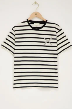 Zwart-wit Gestreept T-shirt Met 