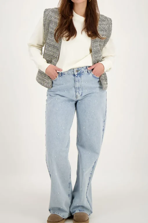 Zwart-wit Gilet Met Swirl