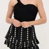 Zwart-witte Skort Met Embroidery