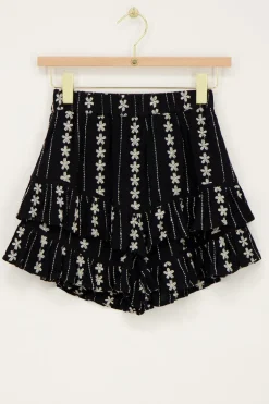 Zwart-witte Skort Met Embroidery