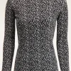 Zwart-witte Turtleneck Dierenprint