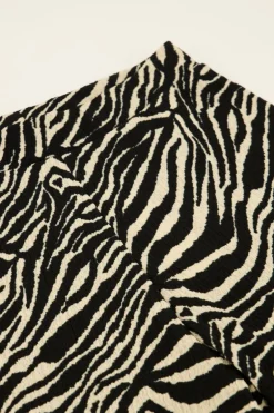 Zwart-witte Zebra Broek Wide Leg