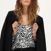 Zwart-witte Zebra Top Met Pailletten
