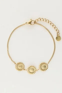 Armband Met Drie Zonnebloemen