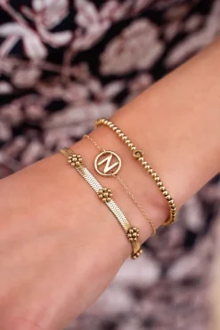 Armband Met Initial In Ronde Bedel