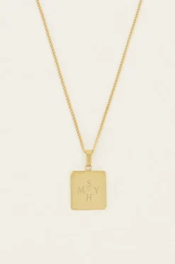 Atelier Lange Ketting Met Vierkante Bedel