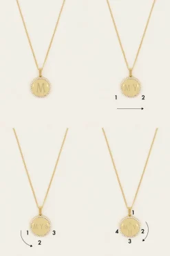 Atelier Lange Ketting Met Ronde Strass Bedel