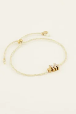 Beige Initial Armband