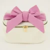 Beige Toilettas Met Roze Strik
