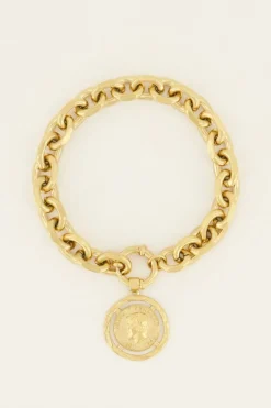 Bold Spirit Schakelarmband Met Munt