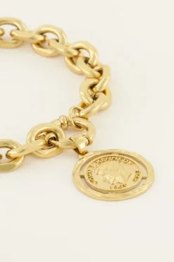 Bold Spirit Schakelarmband Met Munt
