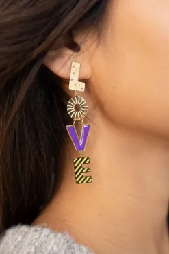 Candy Oorbellen Love Paars