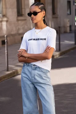 Denim Spijkerbroek Met Parels