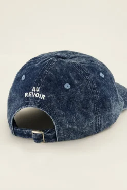 Donkerblauwe Denim Pet Au Revoir