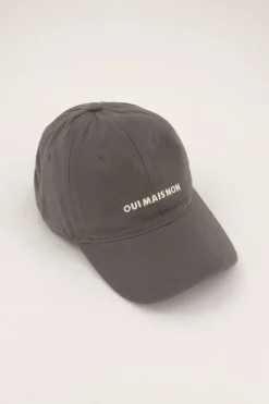 Donkergrijze Pet "Oui Mais Non"