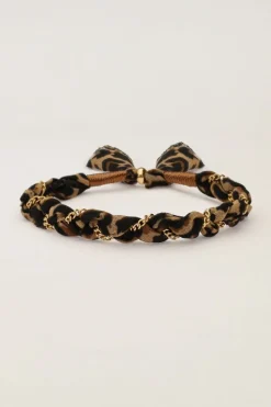 Gevlochten Armband Met Panterprint