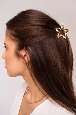 Gouden Ster Haarclip Gedraaid