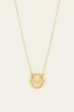 Ketting Met Initial In Ronde Bedel
