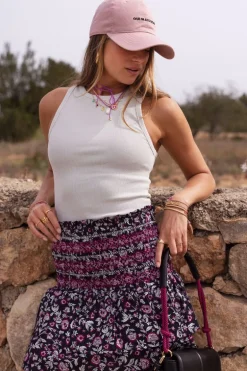 Lichtgrijze Tanktop Met Rib Structuur