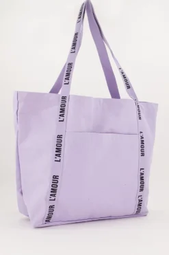 Lila Shopper Linnen L'amour