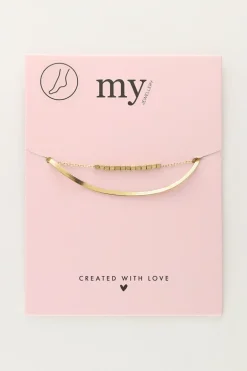 Minimalistisch Dubbel Enkelbandje Met Vierkantjes