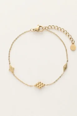 Minimalistische Armband Met Ruitjes