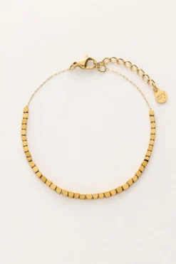 Minimalistische Armband Met Vierkante Kralen