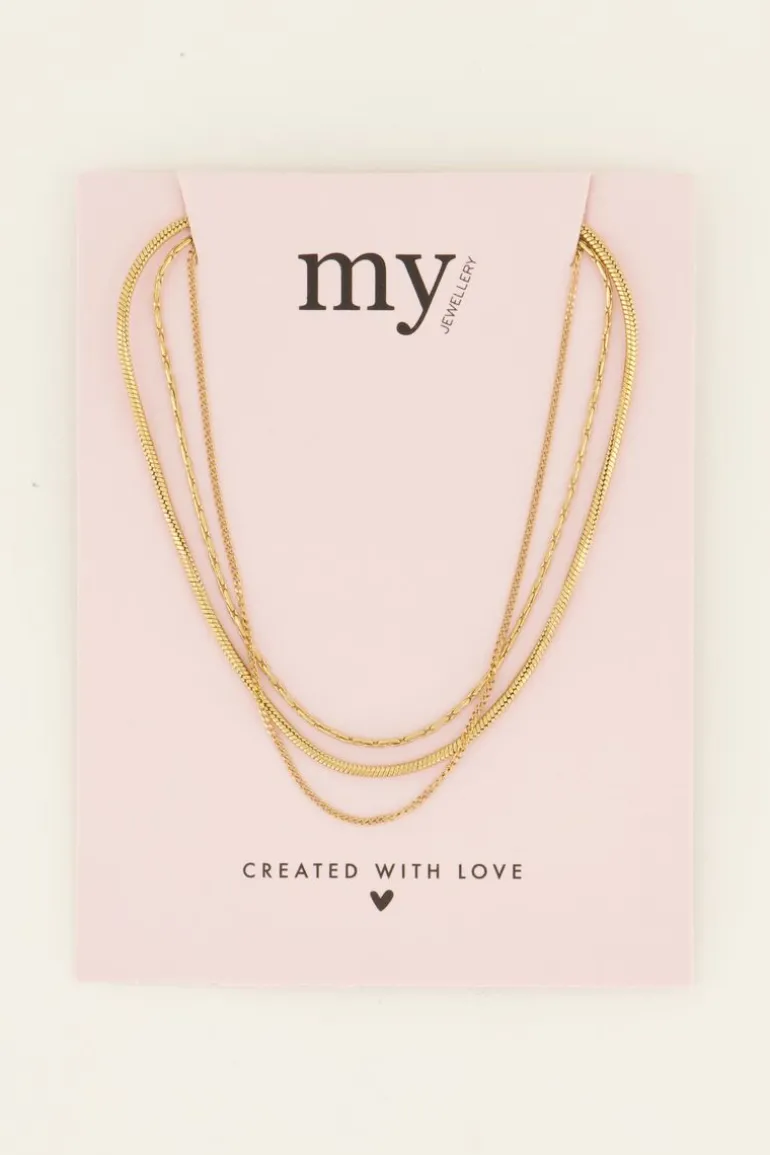 Minimalistische Driedubbele Ketting