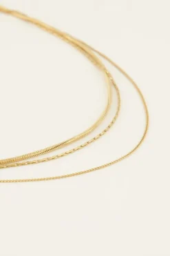 Minimalistische Driedubbele Ketting