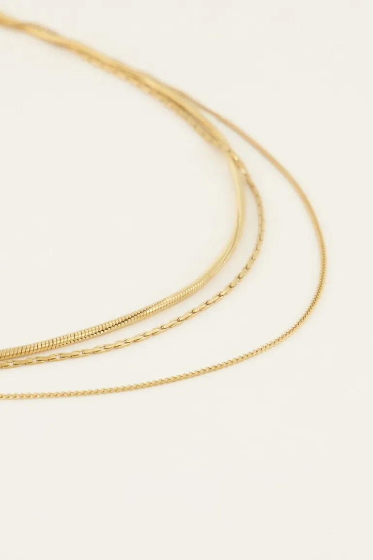 Minimalistische Driedubbele Ketting