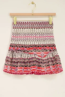 Multi Kleur Rok Met Smock & Aztec Print