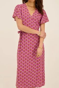 Paarse Midi Jurk Met Paisley Print