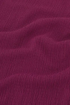 Paarse Wide Leg Broek Met Structuur