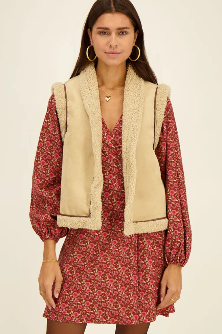 Rode Wikkeljurk Met Bloemenprint